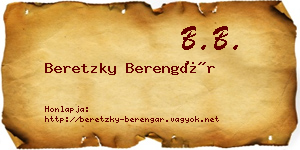 Beretzky Berengár névjegykártya
